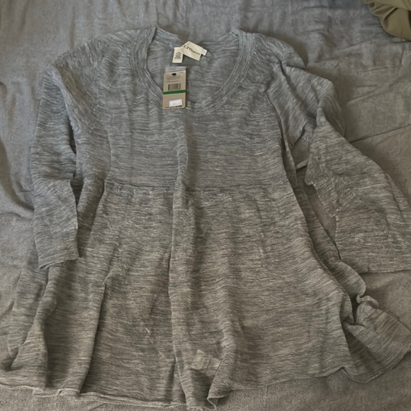 Dkny Tops - PureDKNY Gray sheer top 100% alpaca
